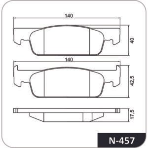 Pastilha de Freio N-457 - Cobreq