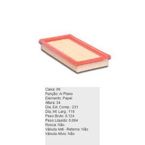 Filtro de Ar - ARL1655 - TECFIL